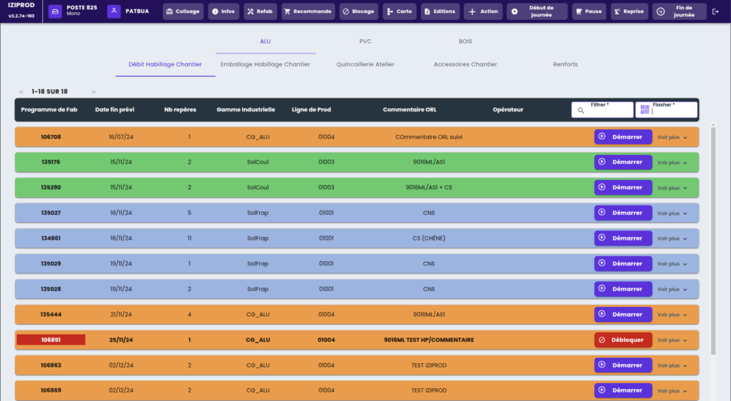 Poste de production mono utilisateur